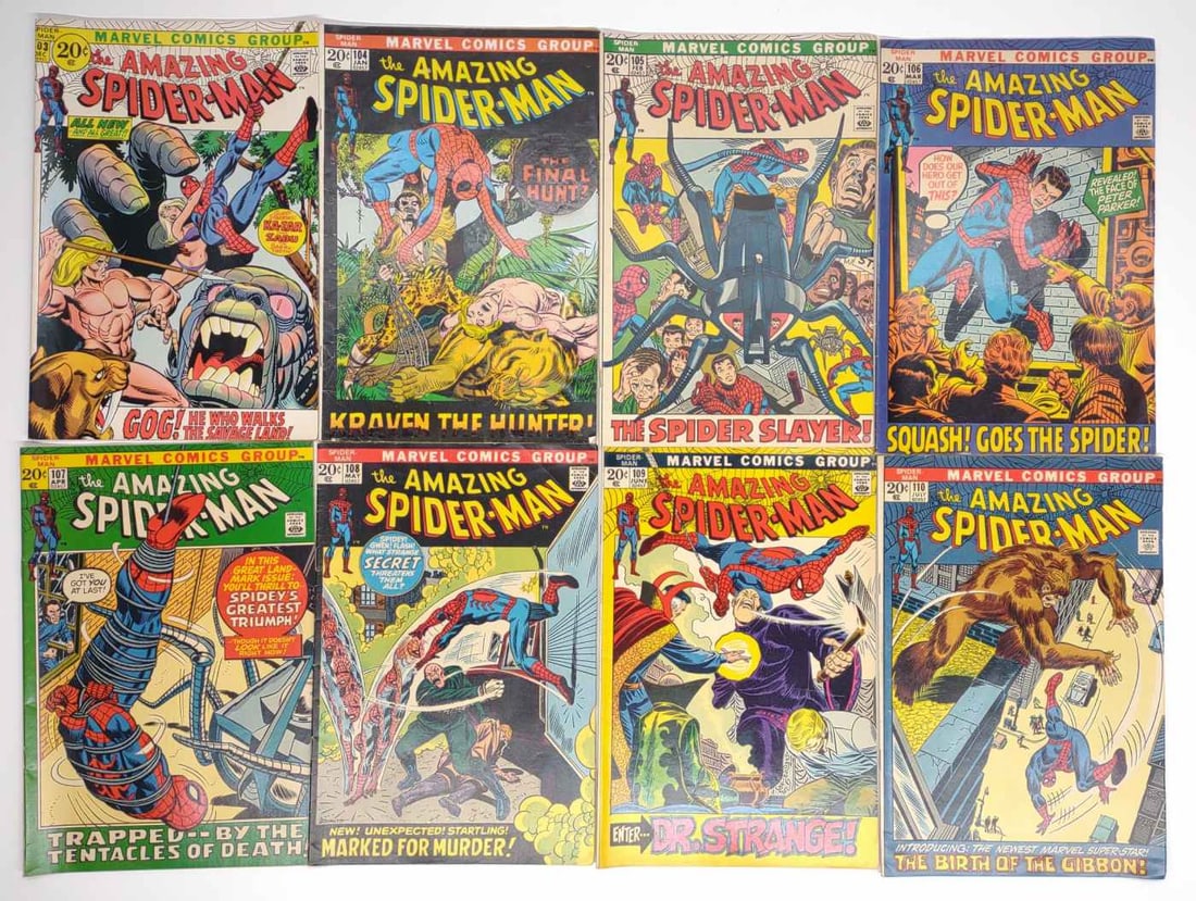 (8) Amazing Spider-Man #103-110 Marvel Comics (1 of 10)