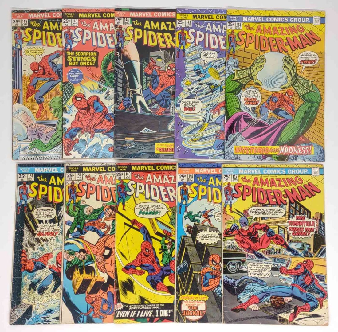 (10) Amazing Spider-Man #142-151 Marvel Comics (1 of 15)