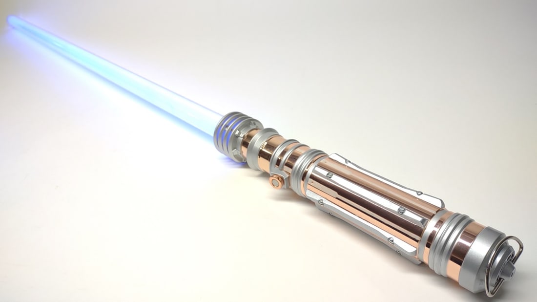 Star Wars Leia Organa Force FX Elite Lightsaber: Star Wars The Black Series Leia Organa Force FX Elite Lightsaber by Hasbro toys. Made of metal and plastic. Toy measures approximately 42" long. Toy is tested and working.