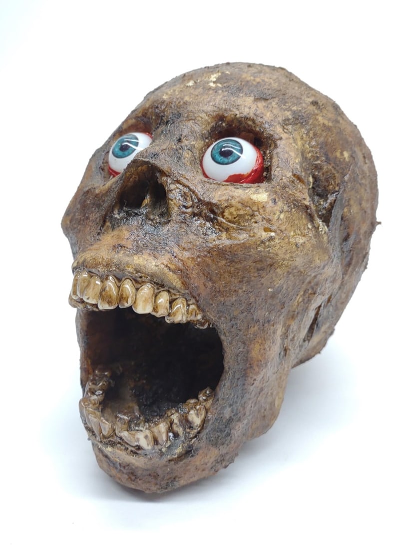 Scorched Human Skull Prop (1 of 6)