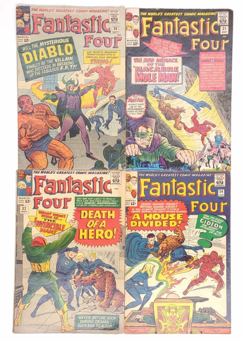(4) Fantastic Four #30-34 Marvel Comics (1 of 6)
