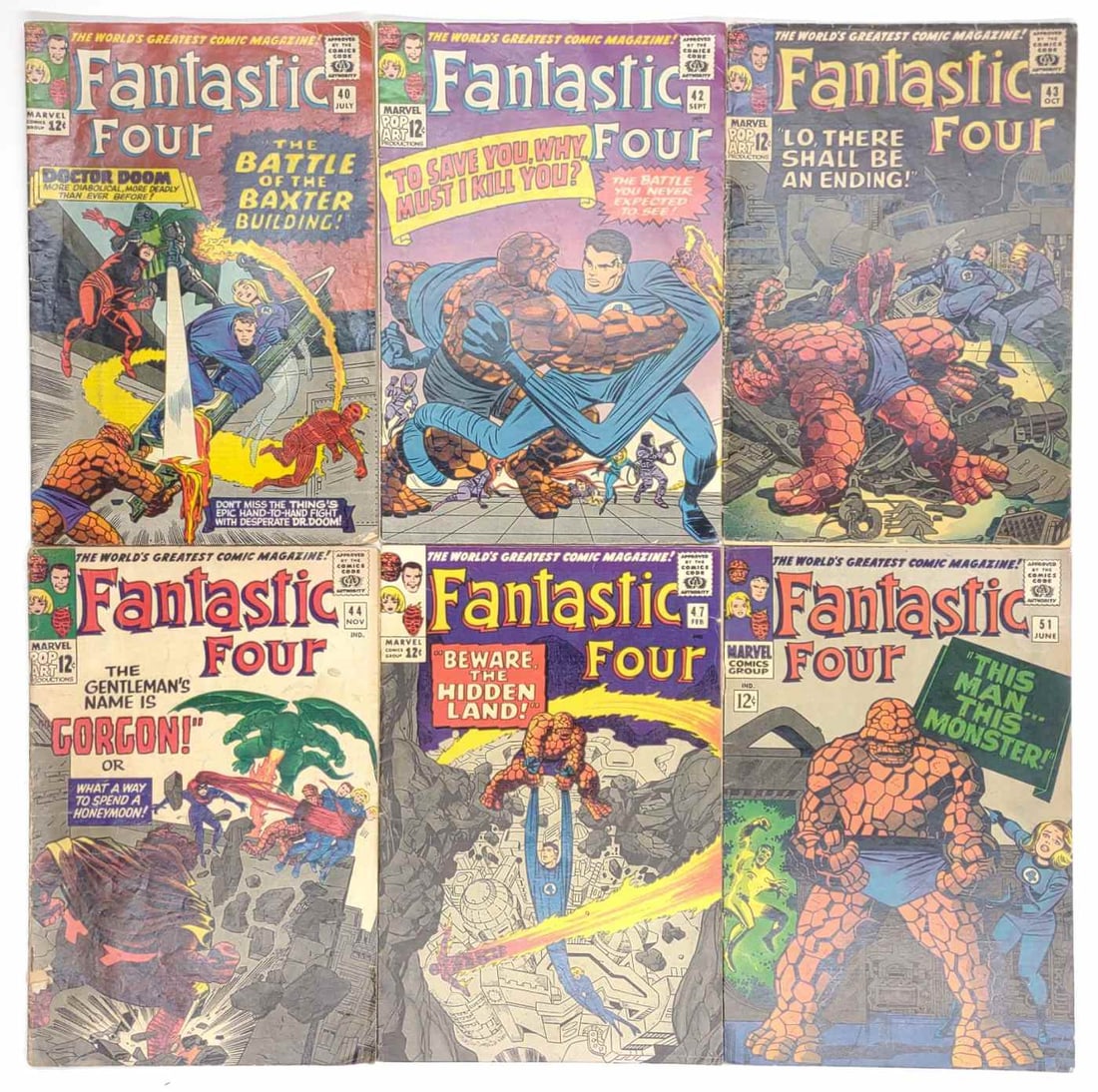 (6) Fantastic Four #40-51 Marvel Comics (1 of 8)