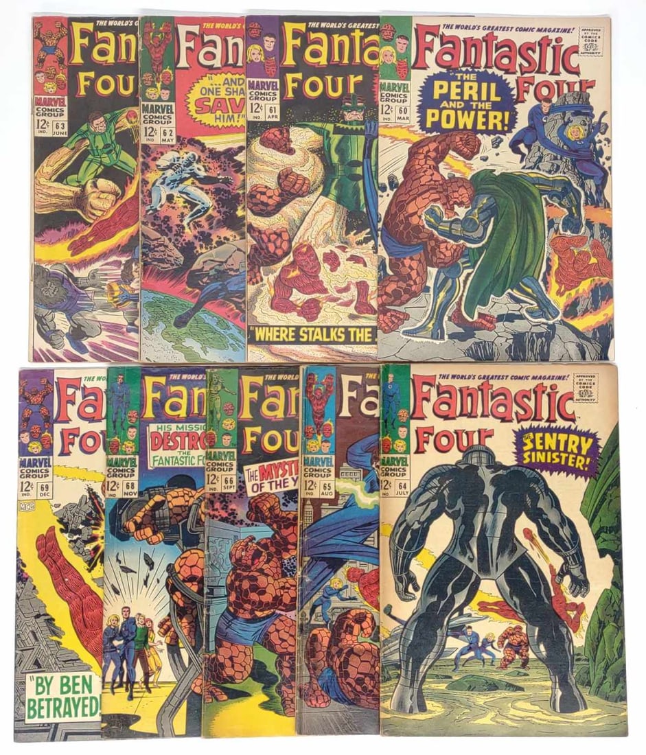 (9) Fantastic Four #60-69 Marvel Comics (1 of 10)