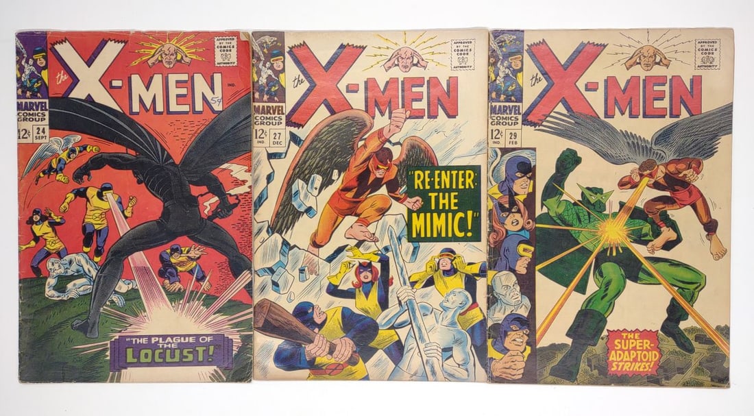 (3) X-Men #24, 27, & 29 Marvel Comic Books (1 of 6)