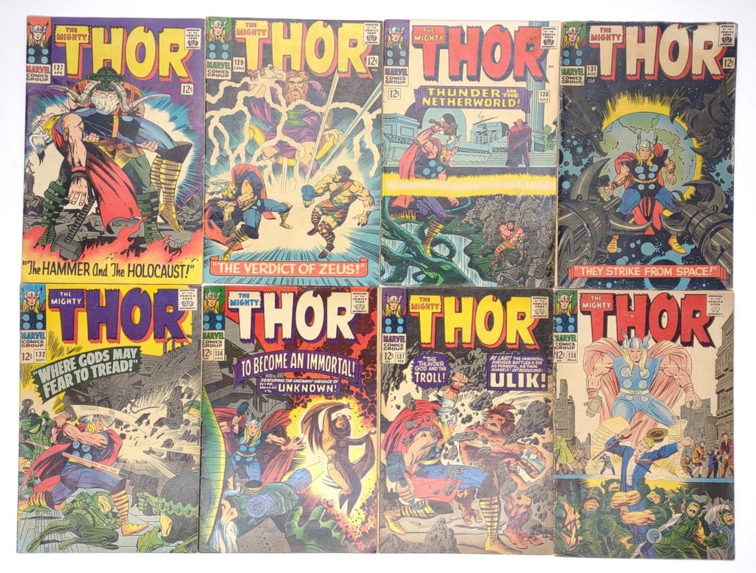 (7) Mighty Thor #127-138 Marvel Comic Books (1 of 10)