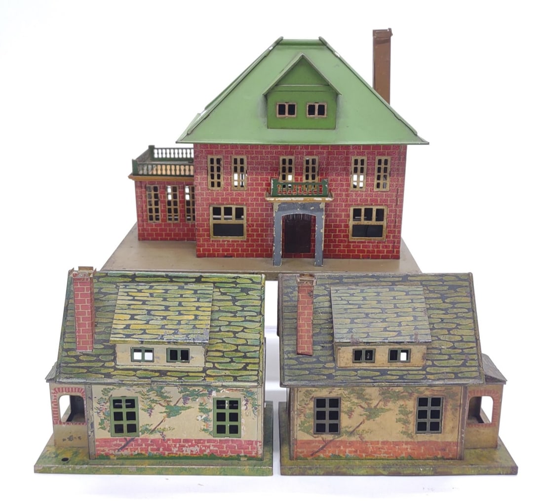 3 Prewar Lionel Tin Litho Houses #184 & #191 (1 of 11)
