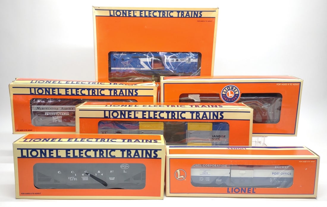 6 Lionel Box Car Toy Trains w/ Boxes (1 of 10)