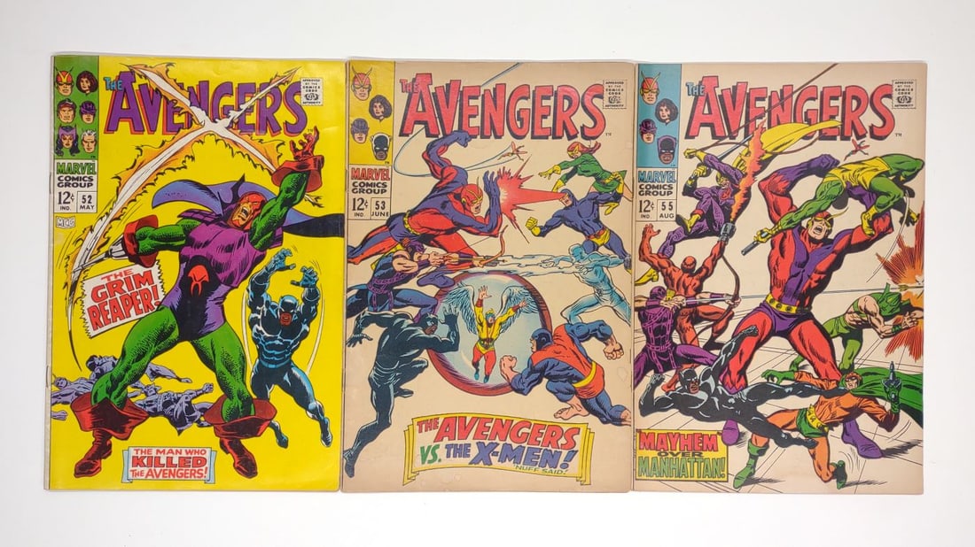 (3) Avengers #52, 53, & 55 Marvel Comics (1 of 6)