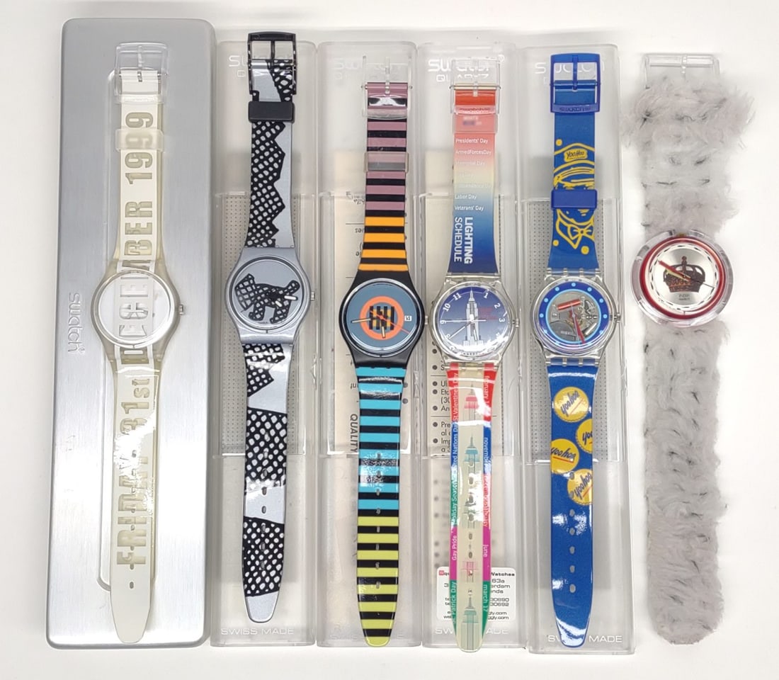 6 Swatch Swiss Made Wrist Watches (1 of 9)