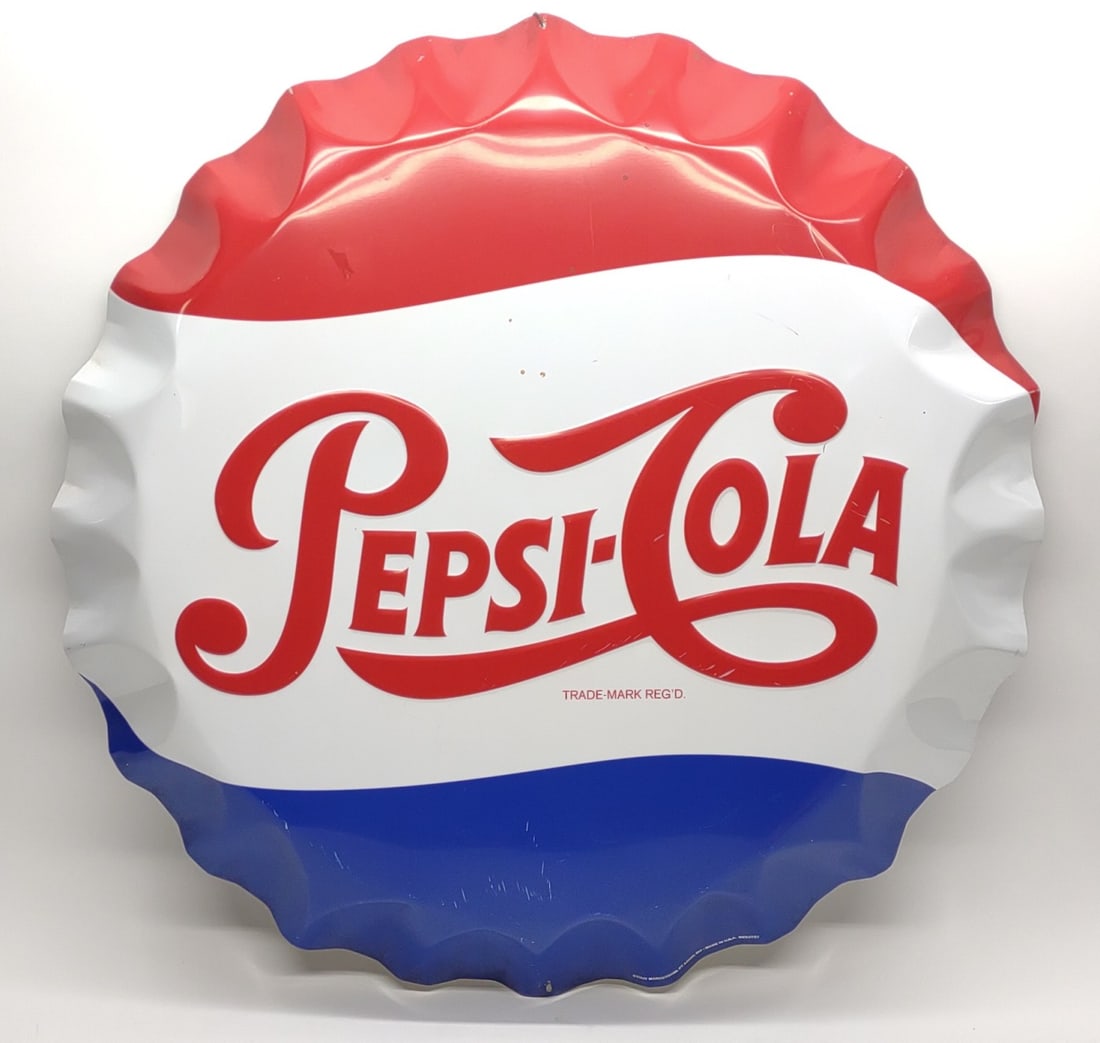 Pepsi-Cola Bottle Cap SST Advertising Sign (Repro) (1 of 6)