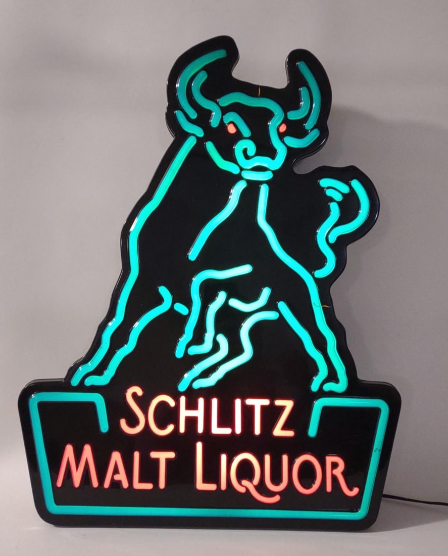 Schlitz Malt Liquor Lighted Advertising Sign (1 of 6)