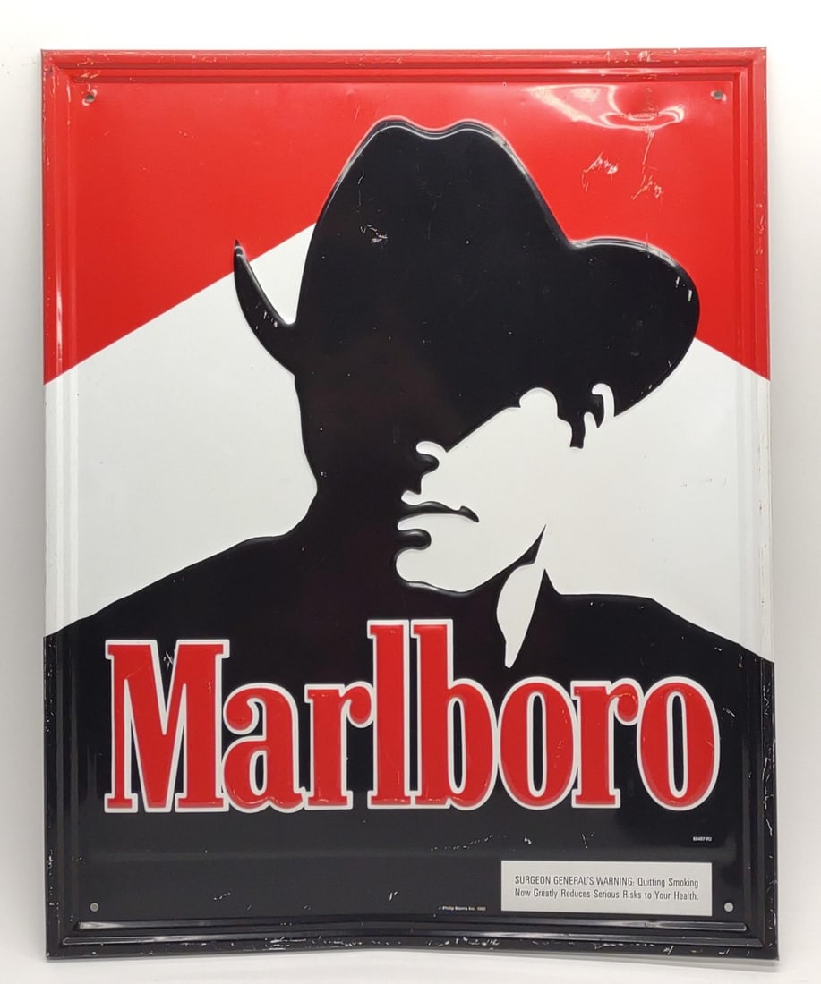 Vintage Marlboro Tin Embossed Advertising Sign (1 of 5)