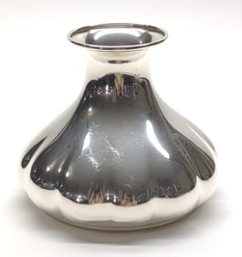 Tiffany & Co Sterling Silver Lobed Vase