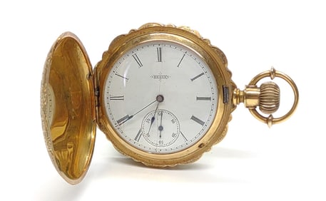 18K Gold Elgin 1879 Hunter Case Pocket Watch