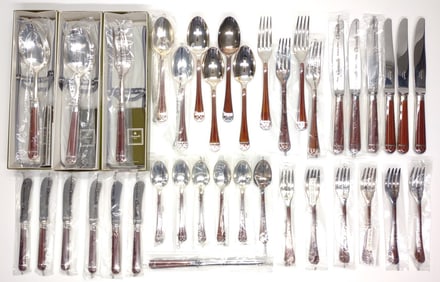 38 pc Christofle Talisman Enamel Flatware Set