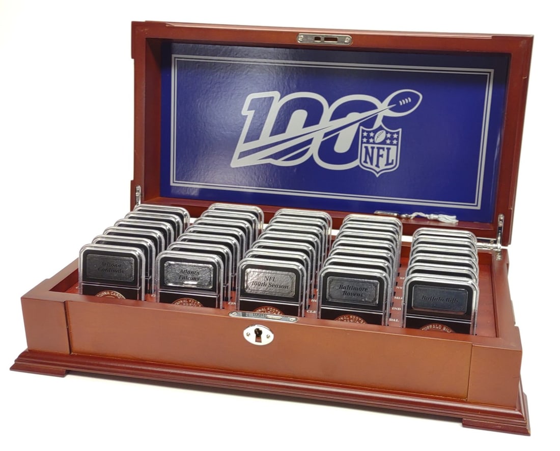 (33 ozt) .999 Silver NFL 100th Season Coin Set (1 of 14)