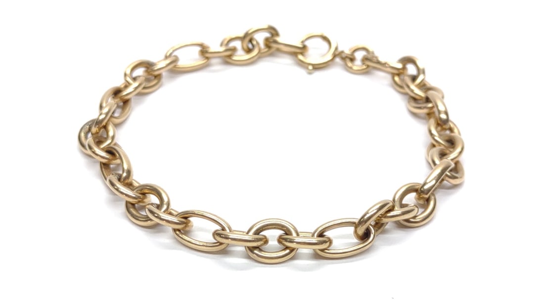 14K Yellow Gold 7" Chain Link Bracelet (6.3mm) (1 of 7)