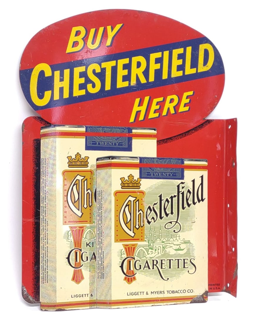 Vintage Chesterfield Cigarettes Flange Sign (DSF) (1 of 6)