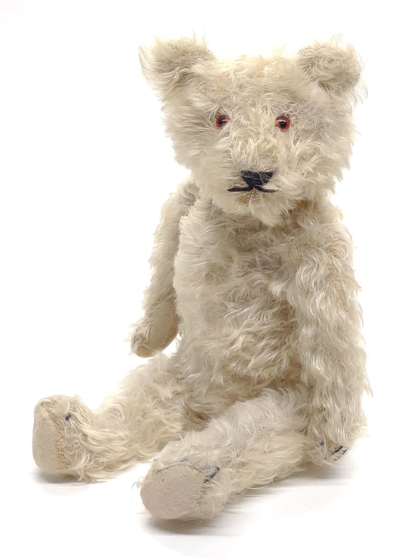 Vintage German Long White Mohair Bear (1 of 10)