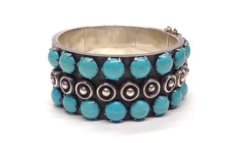 Antonio Reina Turquoise & Sterling Silver Cuff