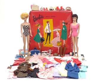 1960s Bubble Cut & #7 Ponytail Barbie w/ Clothes