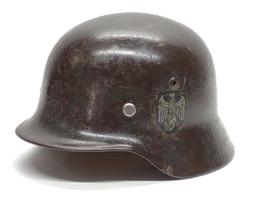WWII German M35 Heer Double Decal Helmet
