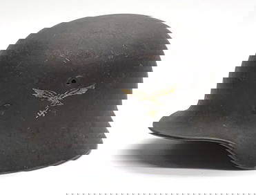 WWII German Luftwaffe M40 Helmet (Single Decal) (1 of 8)