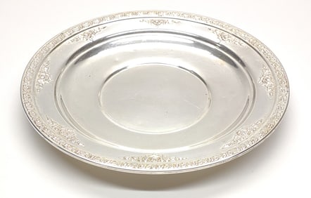 Sterling Silver Wallace Rose 9.75" Serving Plate