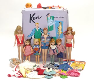 1960s Skipper, Scooter, Ricky, Tutti Barbie Dolls