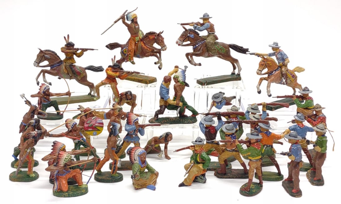 (41) Pre-War Elastolin Western Figures (1 of 12)