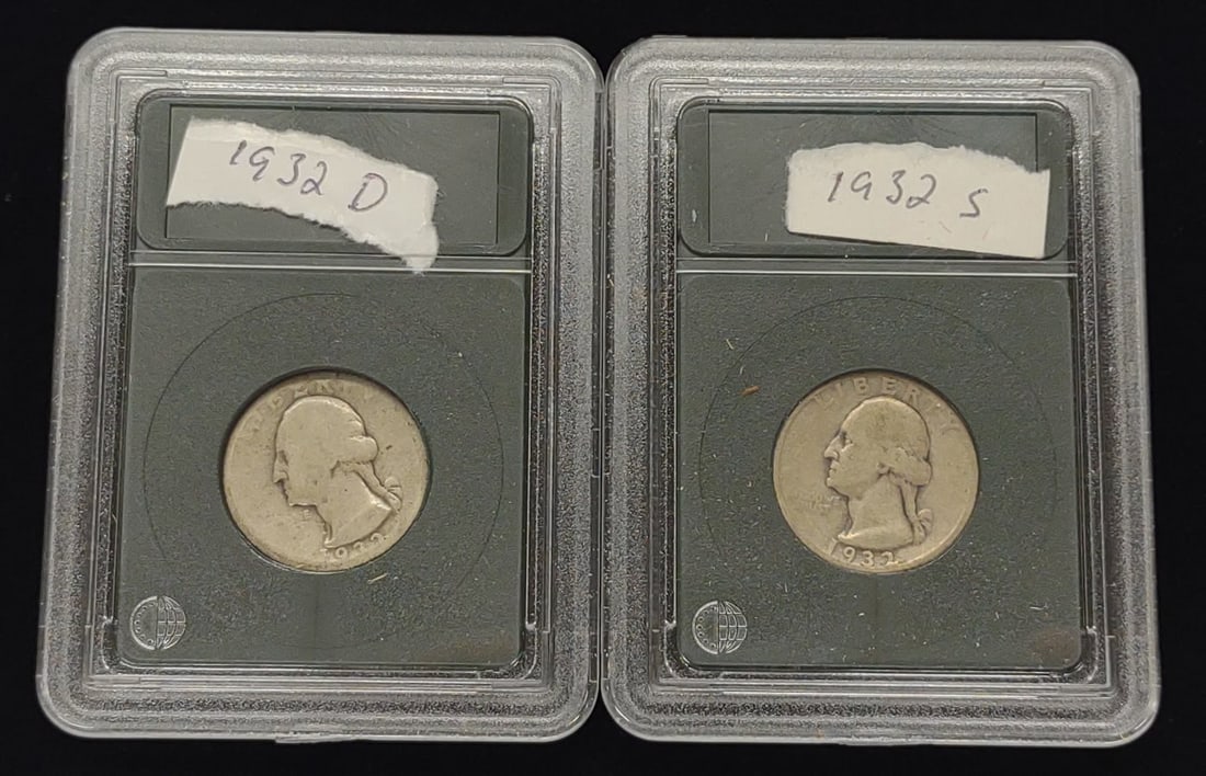 (2) 1932 Washington Quarters (1932-S& 1932D) (1 of 6)