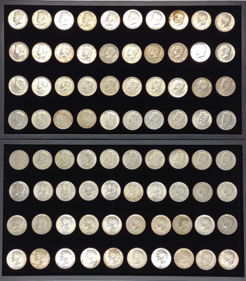 (80) 40% Silver 1965 Kennedy Half Dollar US Coins (1 of 8)