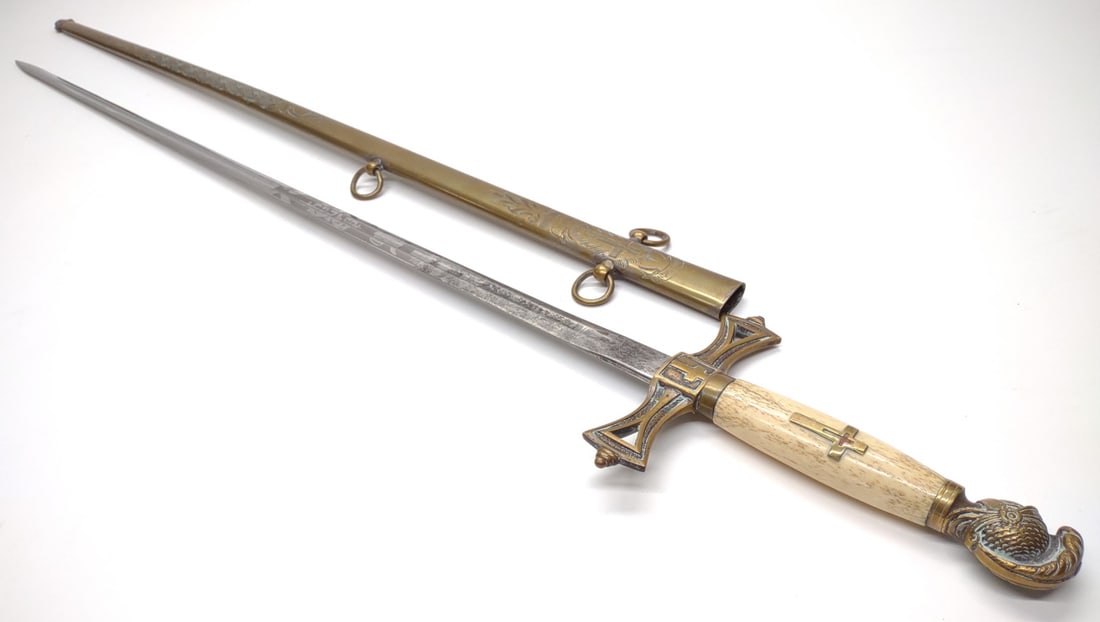 Antique Masonic Knights Templar Dress Sword (1 of 12)