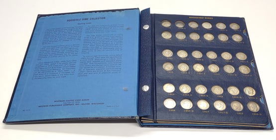 Complete 1946-1986 Whitman Roosevelt Dime Album