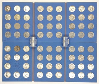 110 Kennedy Half Dollar Coins & Whitman Full Books