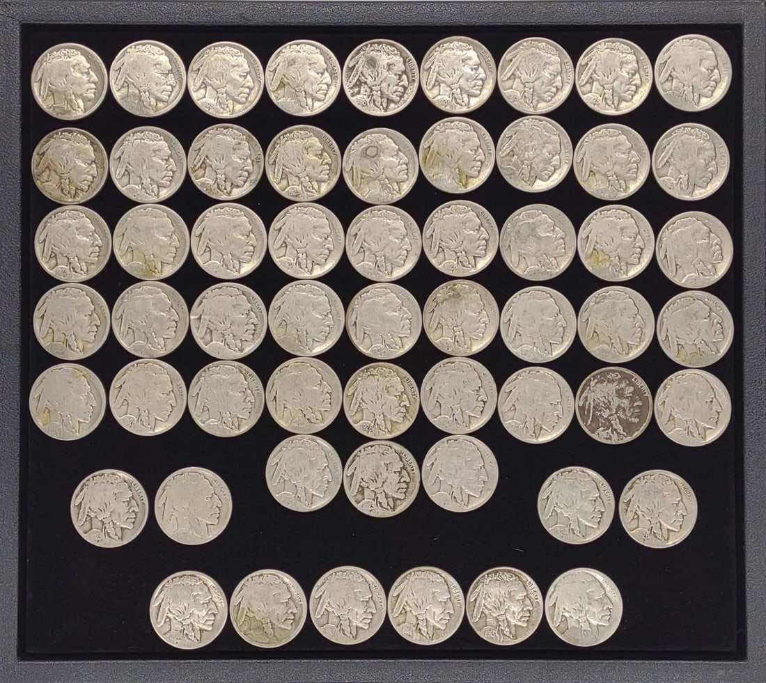 (58) Pre 1927 Buffalo Nickel US Coins (1 of 8)