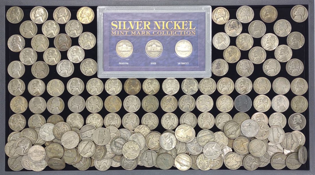 (200) 1942-45 35% Silver Jefferson Nickel US Coins (1 of 7)