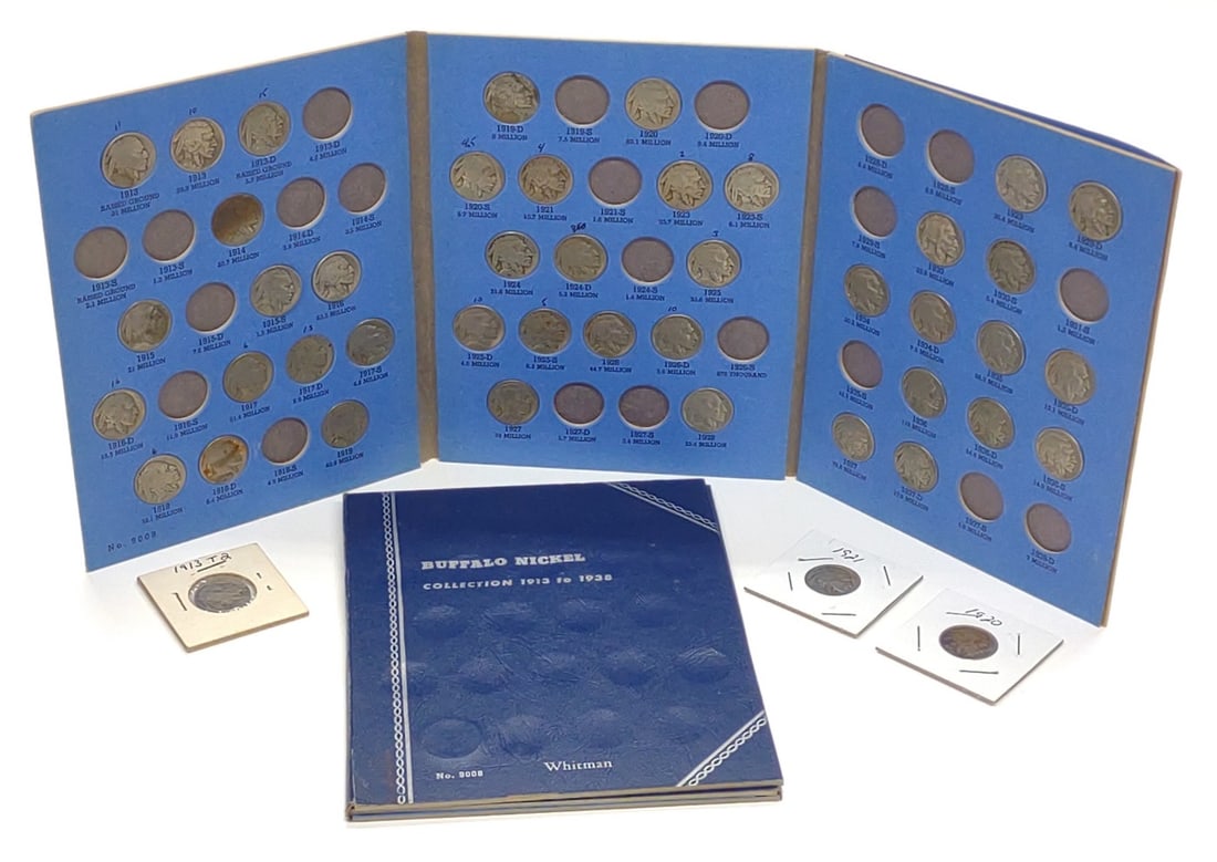 (61) US Buffalo Nickel Coins & Whitman Books (1 of 10)