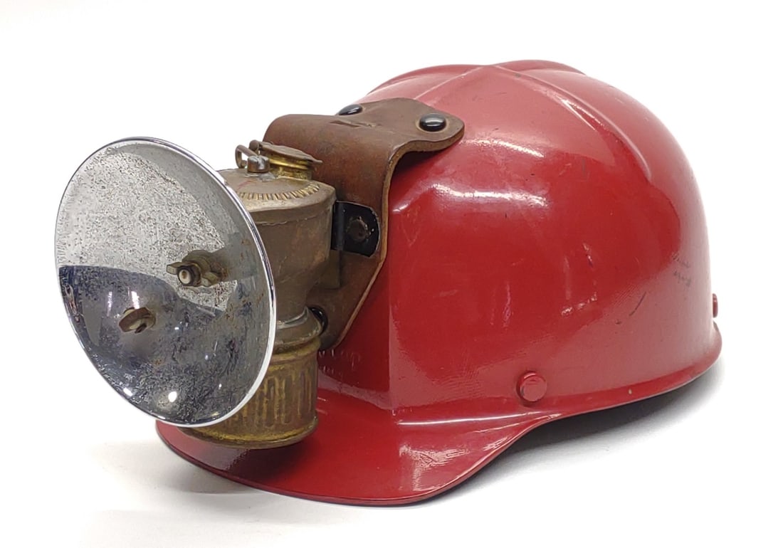 MSA Comfo Cap Miner Hard Hat w/ Justrite Lamp (1 of 8)