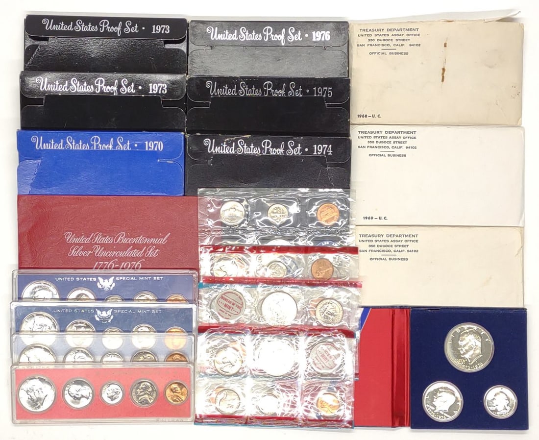 (19) 1964-1976 US Silver Coin Mint Sets (1 of 7)