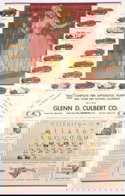 1950 Glenn Culbert Fire Co. Advertising Calendar