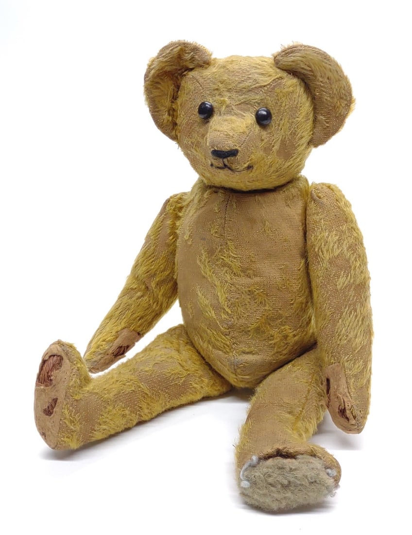 Pre-War British Mohair Bear w/ Shoe Button Eyes (1 of 10)
