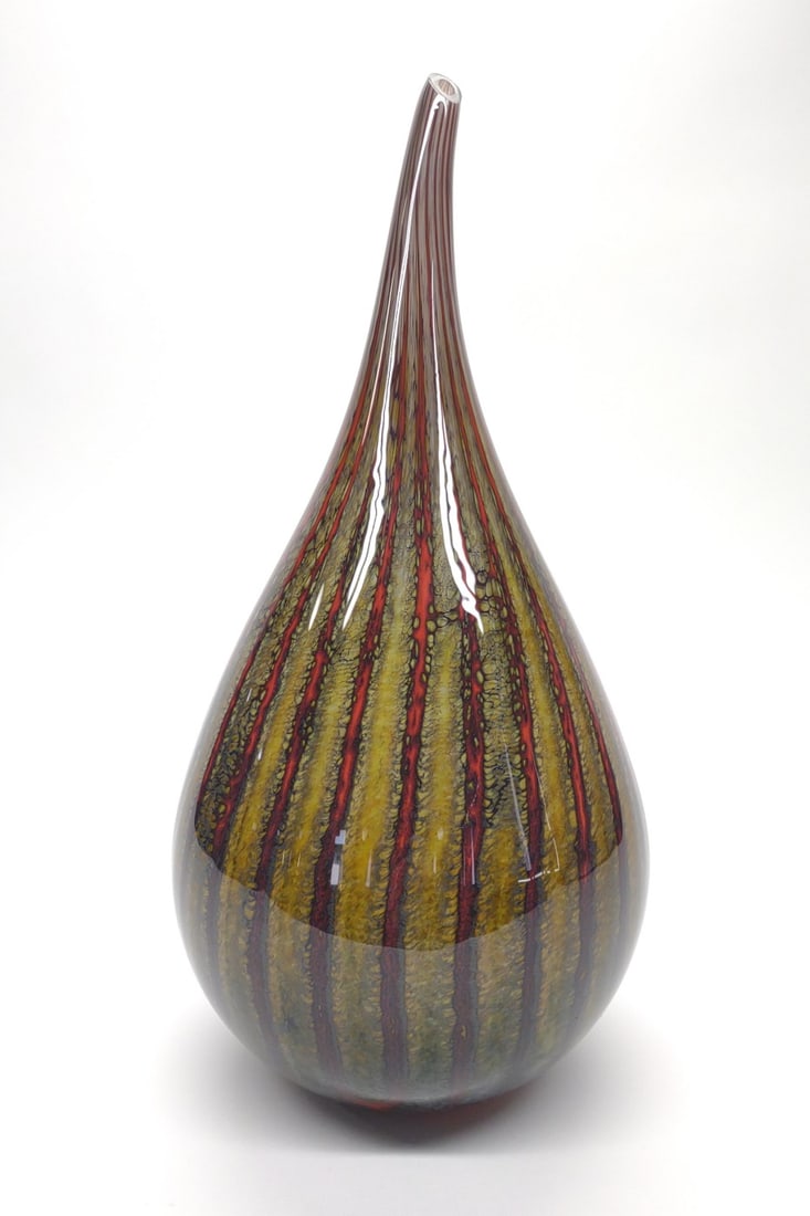 Mayauel Ward Signed Art Glass Vase 17" (1 of 9)
