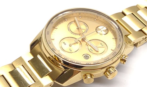 Movado Bold Verso Chronograph Gold-Tone Watch 44mm