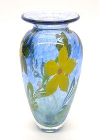 Mayauel Ward Signed Art Glass Vase 8.75"