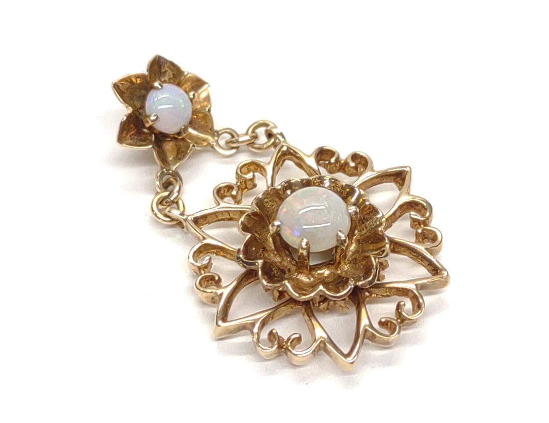 Victorian 14K Gold Opal Drop Pendant (1 of 6)