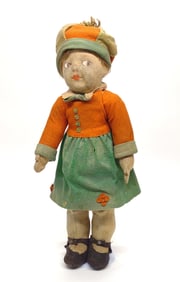 Vintage 19" Lenci Style Felt Doll