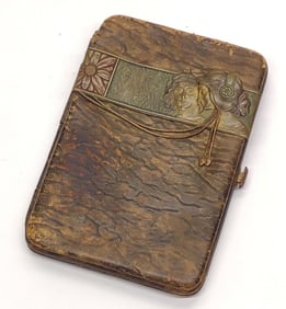 Art Nouveau Leather Cigarette Case