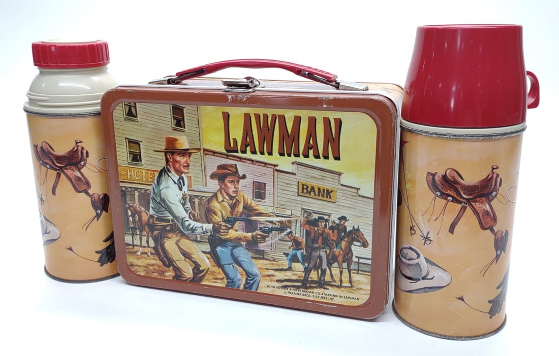 1961 Lawman Lunch Box w/ Thermos (1 of 13)