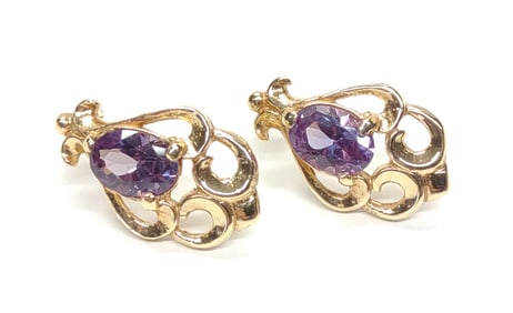 Pair of 14K Gold Mystic Topaz Earrings (2.2 ctw)